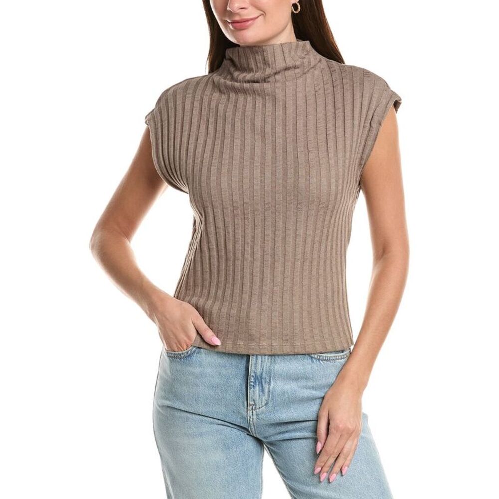 Michael Stars Womens  Nara Mock Neck Top